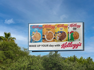 Kellogg's Billboard Mockup 2 advertisement branding graphic design mockup print media