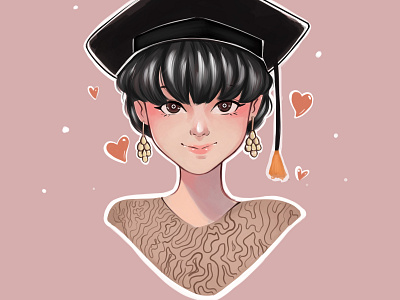 Illustration Graduation Bestie