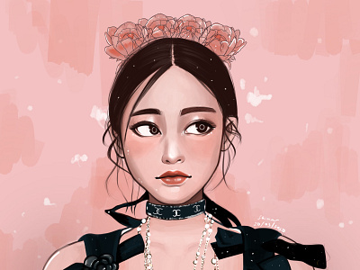 Jennie Blackpink Artwork illustration procreate vector