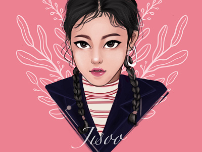 Jisoo Blackpink Artwork character design illustration procreate vector