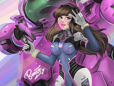 D.VA Overwatch Artwork