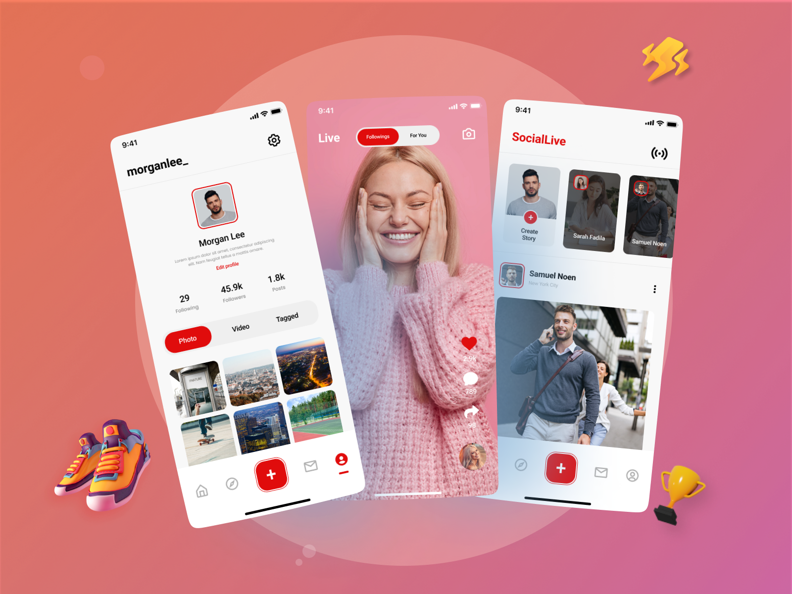 Live Shop Social Media app by Nanami Creaters on Dribbble