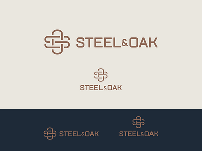 Logo design for Steel&Oak branding logo logotype monogram