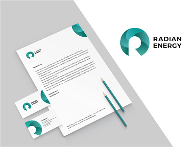 Logo & Style for Radian Energy branding identity logo logotype stationery style