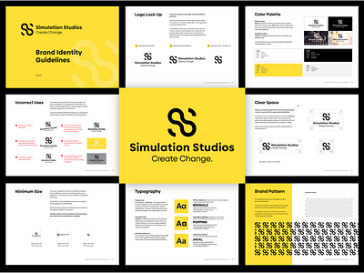 Logo & Style for Simulation Studios brandbok branding guideline identity logo logotype style