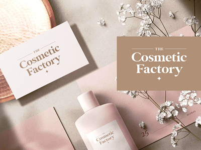 Logo design for The Cosmetic Factory branding identity logo logotype style