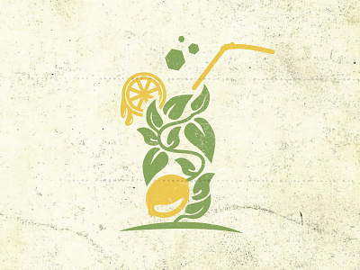 Honey Lemonade honey jar juice lemonade logo organic