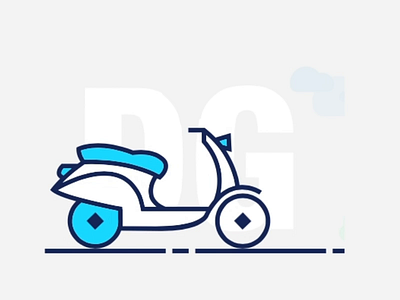 Vespa SVG animation bike css illustration motorcycle svg ui design