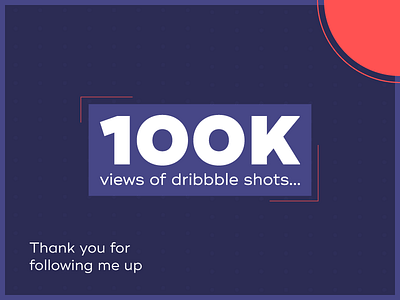 100k views on dribbble
