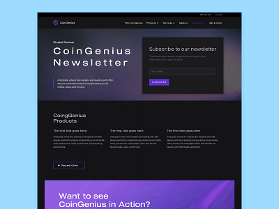 CoinGenuis Newsletter