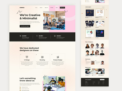 Creative Design Agency portfolio Landing Page