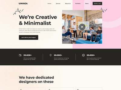 Creative Design Agency portfolio Landing Page by Md. Aminul Islam for ...