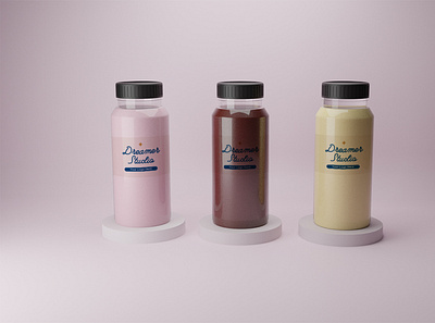 3D Fruity Milk Bottle Mockup bottle milk mockup bottle mockup creative market