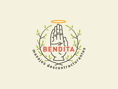 Bendita brand graphic design hand identity logo