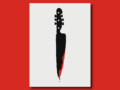 Cuchillo/Guitarra afiche conceptual illustration illustrator music poster