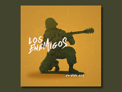 Enemigos 3d cover cover art design guitar illustration soldier