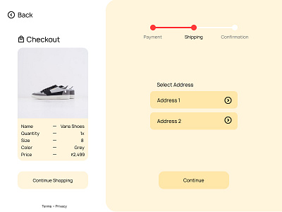 Shipping Page [2/3] design illustration ui ux vector wireframe