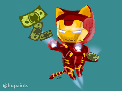 IronMeow cat cat art fan art ironman ironmeow