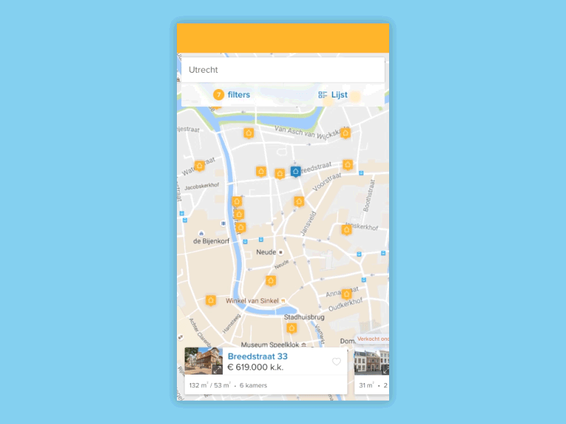 Photo preview on map funda interaction design map mobile web