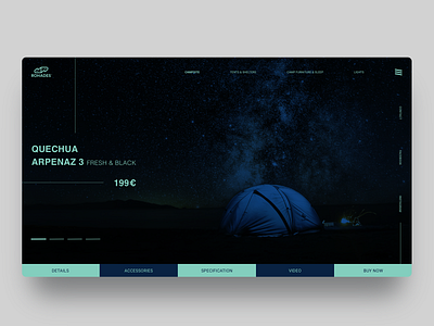 Rohades UI camping dailyui uidesign web design