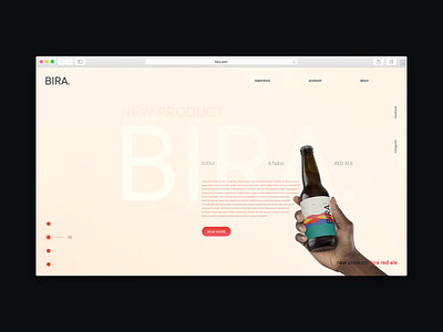 Bira UI Design beer branding minimal minimal web design ui daily uidesign