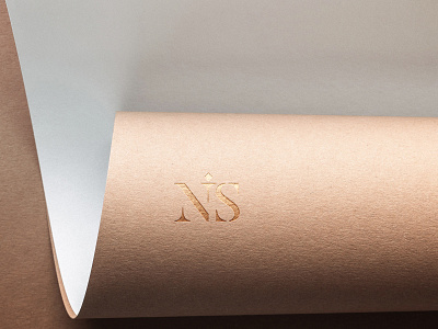 Nis law logo minimal sharpen stencil type