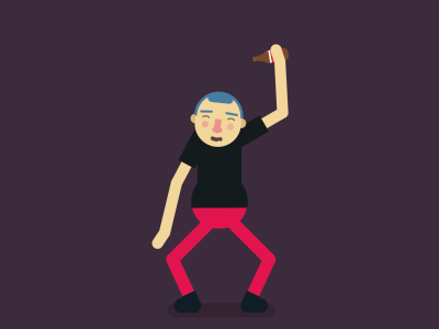 Drunk Dancing after effects animation cute dance design gif happy illustrator loop motion graphics