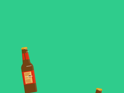 Spin that beer 2.5d after effects animation beer fake 3d flat design gif illustrator loop motion graphics spin