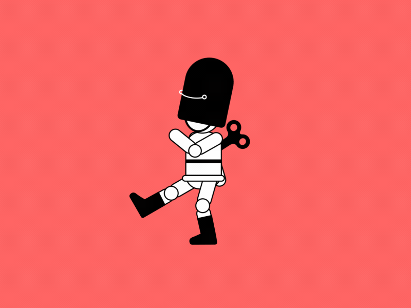 Toy Soldier after effects animation character gif loop toy walk