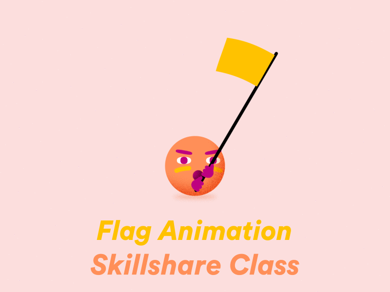 Flag Animation - Class aftereffects animation behance character design gif illustration illustrator loop motiongraphics palette