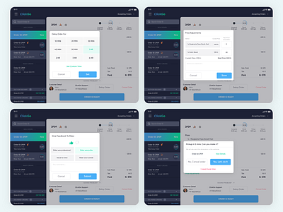 Food Vendor Tablet App food delivery food vendor app tablet app ui ui design ux ux design vendor app