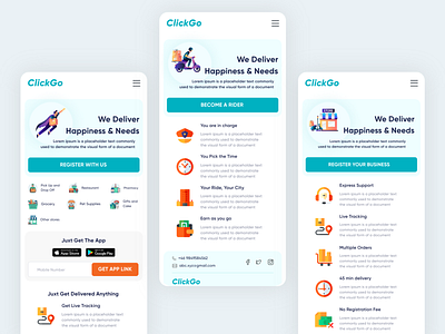 Responsive Website: Delivery delivery delivery app marketing website responsive website ui ui design ux ux design website website design