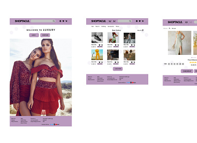 Website Design for Shoptacle design logo ux