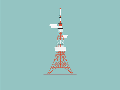 Tokyo Landmarks building illustration skytree tokyo tokyo tower