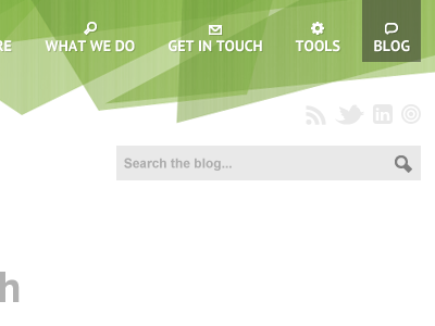 Design Refresh header navigation search social