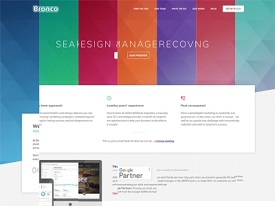 Bronco 2017 agency colours header navigation website