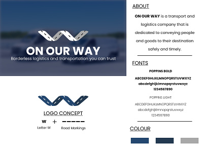 Branding for a fictional transportion and logistics company