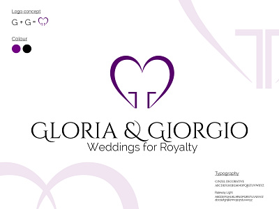 Branding for Gloria and Giorgio wedding planners branding design graphic design icon illustration logo typography vector