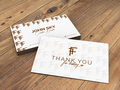 Thank you card for Fashionably flipped branding design graphic design icon illustration logo typography vector