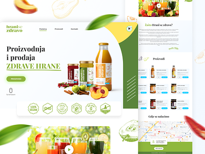 Organic food shop branding colours food fruits