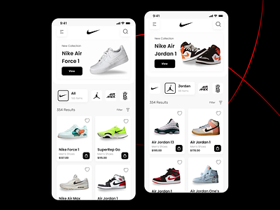 Nike shopping app [Concept] animation app animations app ui app ux mobile mobile app motion graphics nike nike app shoes shoes app shopping app sneakers sneakers app ui ux uxui