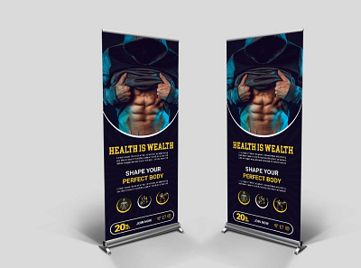 Roll Up Banner Design bill board design design illustration logo