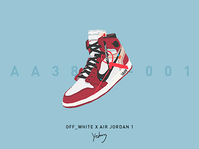 Sneakers -OFF_WHITE x Air Jordan 1 illustrations sneakers