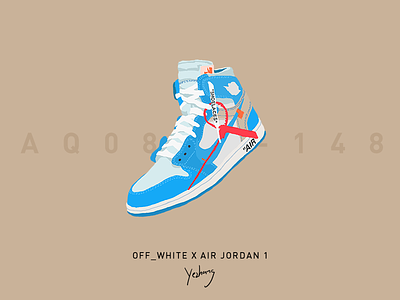 Sneakers-OFF_WHITE x Air Jordan 1 UNC illustrations sneakers