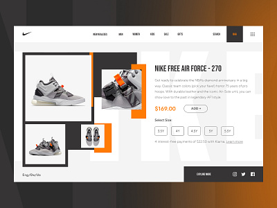 Nike - sneakers shop boots design free air force landing nike page shoes shop sneakers sport ui ux web