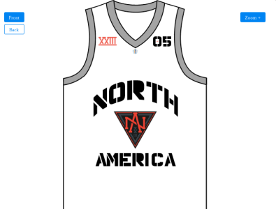 Team North America (World Cup of Hockey) Baskeball Jersey(front) design graphic design graphics hockey jersey logo north america world cup of hockey