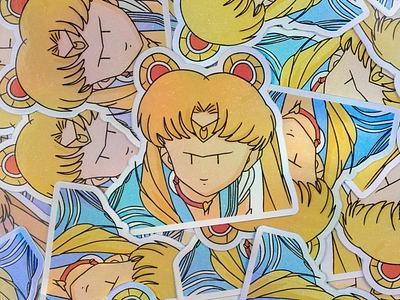 Sailormoon Stickers anime illustration procreate sailormoon stickerdesign stickermule stickers vector woman