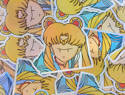 Sailormoon Stickers anime illustration procreate sailormoon stickerdesign stickermule stickers vector woman