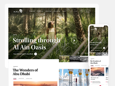 Visit Abu Dhabi design digital digital design information architecture planning ui ux website