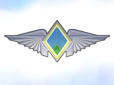Sims Air Guard Wings icon illustration logo video game art